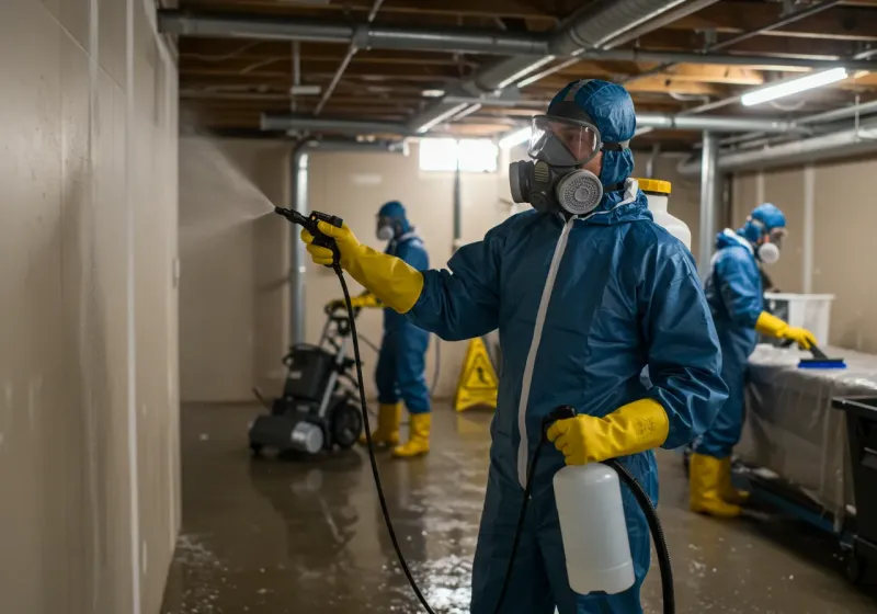 Basement Sanitization and Antimicrobial Treatment process in Sutton County, TX